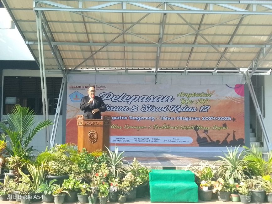Pelepasan Siswa Kelas XII SMAN 11 Kabupaten Tangerang Angkatan Ke-20, Kepsek : Kami Tidak Memungut Biaya dari Siswa